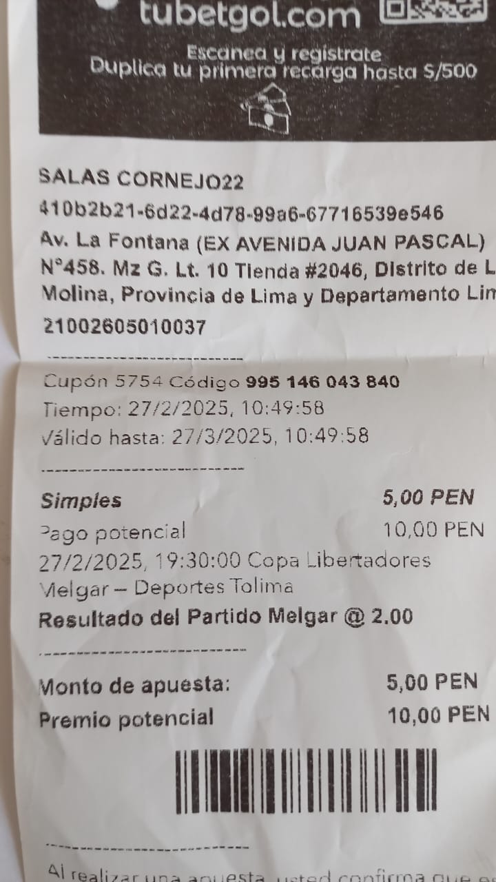 apuest melgar tolima